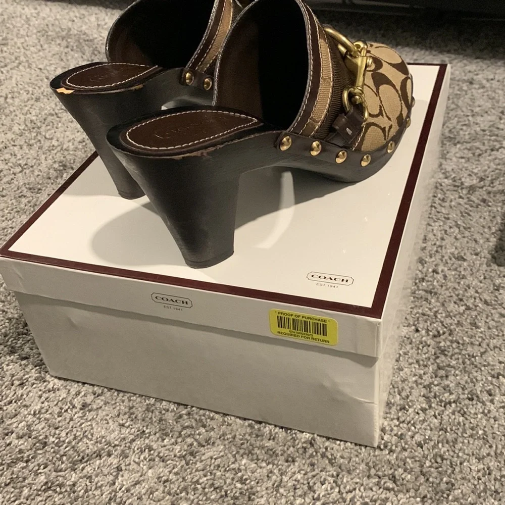 Coach clogs. Size 7.5. Rarely seen. - Picture 3 of 5